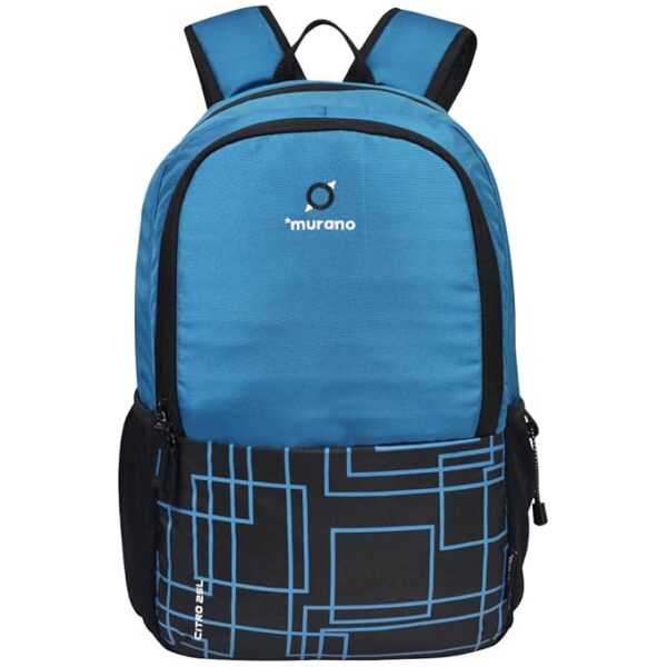 Murano Citro 25 LTR Casual Backpack (Polyester) - Water Resistant - 2 Compartments - For Men and Women - Adjustable Straps - Back Padding - 47x31x15 cm - 1 Year Warranty