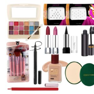 All-In-One Makeup Kit For Women & Girls | 16-Piece Set With Eyeshadow, Foundation, Lipsticks & More | Perfect Raksha Bandhan Gift