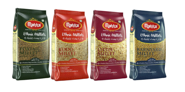 Manna Millets 2kg Whole Grains Combo Pack (4 Varieties)
