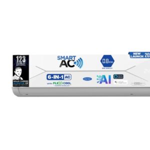 Carrier 2 Ton 5 Star Wi-Fi Smart Flexicool Inverter Split AC (Copper, Convertible 6-in-1 Cooling, Smart Energy Display, HD & PM 2.5 Filter, ESTER EDGE FXi Wi-Fi, CAI24EE5R35W0, White)