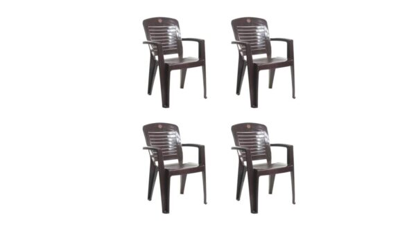 Cello Lumina Without Cushion Chair (Plastic, Ice Brown) - Contemporary Style, Pre-Assembled, 1 Year Warranty