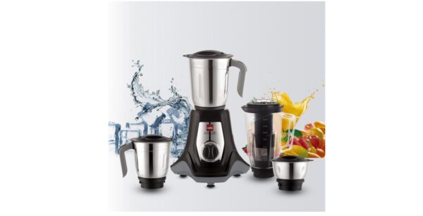 Cello Hercules Mixer Grinder 750W, Black (2 Year Warranty) / Wet Jar 1.2L / Dry Jar 1L / Chutney Jar 500ml / Juicer Jar 1.5L / Spatula Included