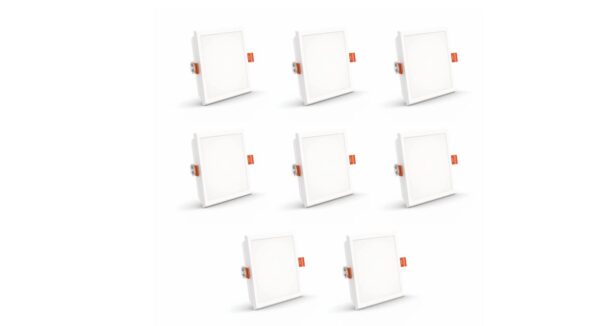 Crompton Star Lord 3IN1 Recessed Downlighter | 5W Square | Multi-Color Mood Lighting | Pack Of 8 | False Ceiling Mounted | BIS Safe Wire