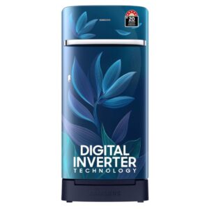 Samsung 189 L, 5 Star, Digital Inverter, Direct-Cool Single Door Refrigerator (RR21D2H259U/HL, Paradise Bloom Blue, Base Stand Drawer)