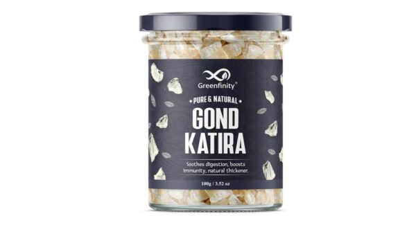Gond Katira (Tragacanth) 100g | Pure Natural Edible Gond | Cooling & Digestive | 100% Vegetarian | Skin Hydrating | Dessert Ingredient