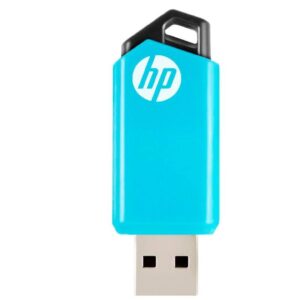 HP USB 2.0 Flash Drive 128GB v150w-Blue | Sleek Mobile Storage Solution | Durable Sliding Capless Design | Blue Gloss Finish | Ultrabook Compatible