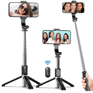 Kratos K1 Selfie Stick with Tripod Stand and Bluetooth Remote / 3-in-1 Multifunctional Design / Extendable to 68cm / 360° Rotation / For All Smartphones
