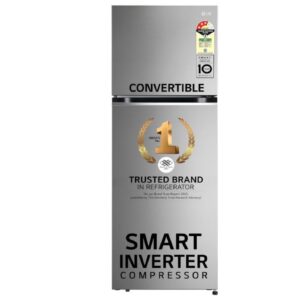 LG 322 L 3 Star Frost-Free Smart Inverter Double Door Refrigerator (GL-S342SPZX, Shiny Steel, Convertible with Express Freeze)