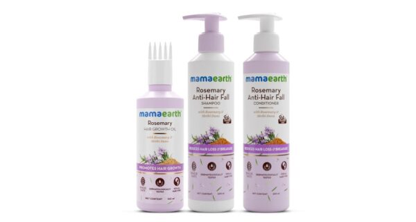 Mamaearth Rosemary Hair Fall Control Kit | 94% Stronger Hair | 93% Less Hair Fall | Made Safe Certified | For Men & Women (650 ml)