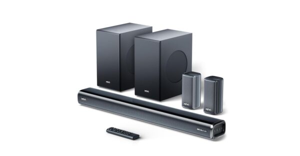 Mivi Fort H880 Soundbar: 880W Dolby Audio, 5.2 Channel (3 Built-in + 2 Satellite Speakers), Dual Subwoofers, Multiple EQ/Input Modes, Home Theatre 5.1 (Made in India)