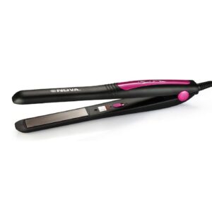 Nova NHS - 840 Selfie Hair Straightener for Women (Pink) / Quick 2-Minute Heat-Up / 210°C Maximum Temperature / 1.8M Long Cord / On-Off Switch with Indicator Light