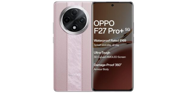 OPPO F27 Pro+ 5G: 6.7" FHD+ AMOLED 3D Curved Display (Dusk Pink, 8GB RAM, 128GB Storage) | 64MP AI Camera | IP69 | 67W SUPERVOOC | No Cost EMI/Extra Exchange Offers