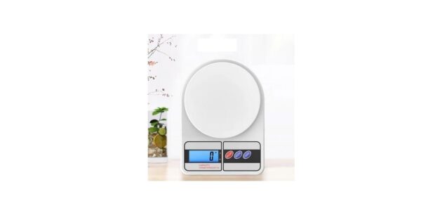 Digital Kitchen Food Weighing Scale, 10Kg X 1g Capacity, LCD Display, With 2 Batteries, For Healthy Living, Home Baking, Cooking, Fitness & Balanced Diet (Multicolor) PACK OF (1)