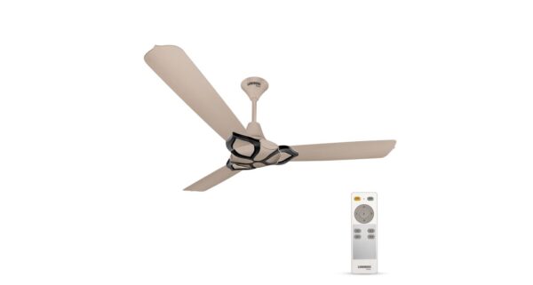 RR Signature Jaipur Gangaur BLDC Ceiling Fan (5 Star, 28W, 60% Energy Savings) / Designer High-Speed Fan With Remote / For Home & Office / Champagne Gold