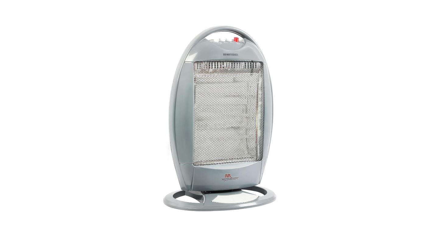 RR Signature FLAREX Halogen Room Heater 1200 Watt | 3 Rod, 3 Heat Setting (400W/800W/1200W) | 180° Oscillation | Metal Grill For Safety | Silent Operation | 2 Year Warranty