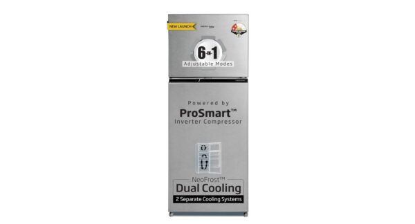 Voltas Beko 243 L Double Door Refrigerator (RFF280D) - Frost Free, Neo Frost Dual Cooling, 2 Star, Brushed Silver