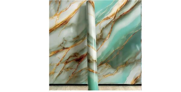Wallpaper Golden Shade Walls Sticker (Waterproof, Oil Proof & Heat Resistant) - PVC Self-Adhesive Wall Paper for Home, Kitchen, Bedroom, Bathroom, Hotel, Shop Counter (New Sky Gold)