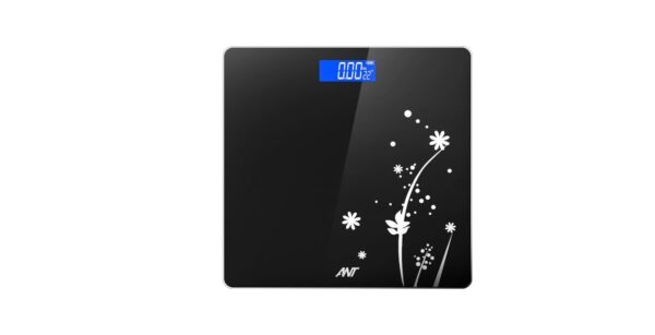 ANT Flora Bud Digital Weighing Scale (Highly Accurate Body Scale) / Precise Measurements Up To 180Kg / Large LCD Display / Tempered Glass Platform / 30-Month Warranty