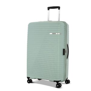 American Tourister Liftoff 79 CM Large Check-in Polypropylene (PP) Hard 8 Wheels Spinner Luggage/Suitcase/Trolley Bag for Travel (Sea Blue) - 360° Spinner, Impact Resistant, 3 Years Global Warranty