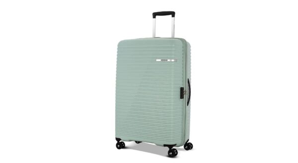 American Tourister Liftoff 79 CM Large Check-in Polypropylene (PP) Hard 8 Wheels Spinner Luggage/Suitcase/Trolley Bag for Travel (Sea Blue) - 360° Spinner, Impact Resistant, 3 Years Global Warranty