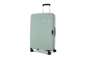American Tourister Liftoff 79 CM Large Check-in Polypropylene (PP) Hard 8 Wheels Spinner Luggage/Suitcase/Trolley Bag for Travel (Sea Blue) - 360° Spinner, Impact Resistant, 3 Years Global Warranty