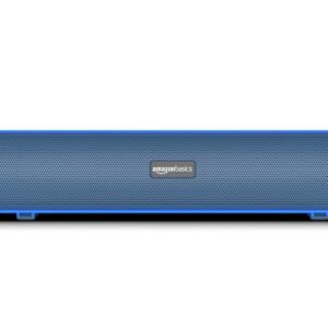 Amazon Basics SB25L 25W Bluetooth Soundbar (Blue) / 4000 mAh Battery / 2X Bass / 7 hrs Playback / Blue LED Lights / Bluetooth 5.3, Aux & USB Connectivity