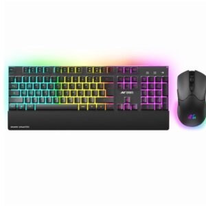 Ant Esports KM500W Pro Wireless Gaming Keyboard Mouse Combo (Rechargeable, 104 Key LED Backlit, Ergonomic Mouse) for Xbox/PS5/PS4/PC/Laptop