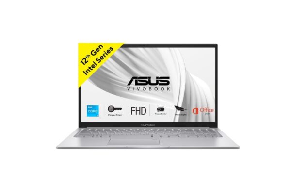 ASUS Vivobook 15 Laptop (Intel Core i3-1215U / 15.6" FHD / 8GB RAM / 512GB SSD / Intel UHD Graphics / Win 11 / Office 2021 / Backlit Keyboard / Cool Silver)