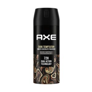 Axe Dark Temptation Long Lasting Deodorant Bodyspray for Men 150 ml "Smooth & Sophisticated" / "48-Hour Protection" / "Cooling Effect" / "Zinc Formula" (No Dyes or Parabens)