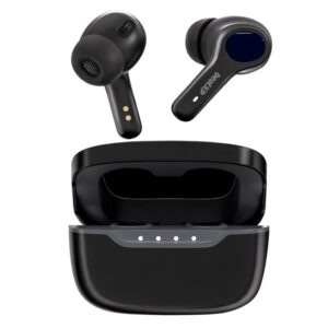 beatXP Pulse XPods True Wireless Earbuds: 40H Playtime / Dual Mic AI ENC / Gaming Mode / Type C / 10mm Drivers / IPX5 / BT 5.3 / Touch Control (Black)
