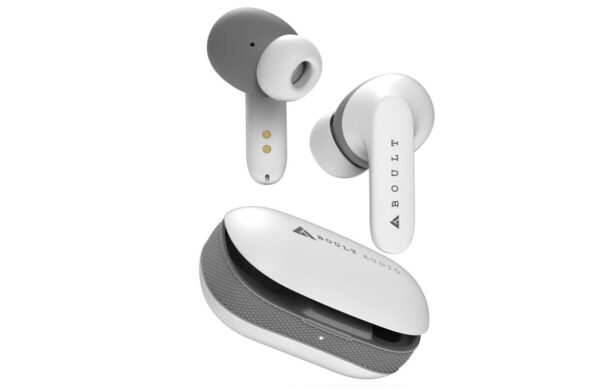 Boult Z20 Truly Wireless Bluetooth Earbuds (Ivory White) - 51H Playtime, Zen™ ENC Mic, Made In India, Low Latency Gaming, Touch Controls, Rich Bass Drivers