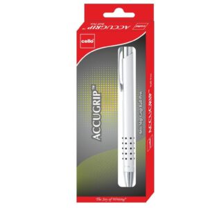 Cello Accugrip Stick Ballpoint Pen | Premium Metal Body | Single Pack | Classy Rich Finish