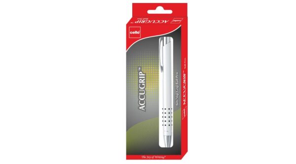 Cello Accugrip Stick Ballpoint Pen | Premium Metal Body | Single Pack | Classy Rich Finish