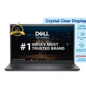 Dell 15 Thin & Light Laptop (Intel Core i5-1235U, 16GB RAM, 512GB SSD, 15.6" FHD Display, Windows 11, MS Office 2021) - Carbon Black