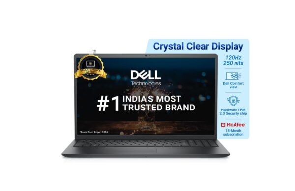 Dell 15 Thin & Light Laptop (Intel Core i5-1235U, 16GB RAM, 512GB SSD, 15.6" FHD Display, Windows 11, MS Office 2021) - Carbon Black