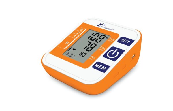 Dr. Morepen Arm Blood Pressure Monitor Model Bp 14 (Multicolor) / Simple and Accurate / Hypertension Indication / 2 Users Interface / 240 Memories / Averaging of Three Readings