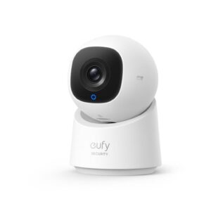 Eufy Security Indoor Cam C220 | 2K Resolution (360° PTZ) | Wi-Fi Enabled | AI Tracking | Alexa & Google Compatible | Night Vision
