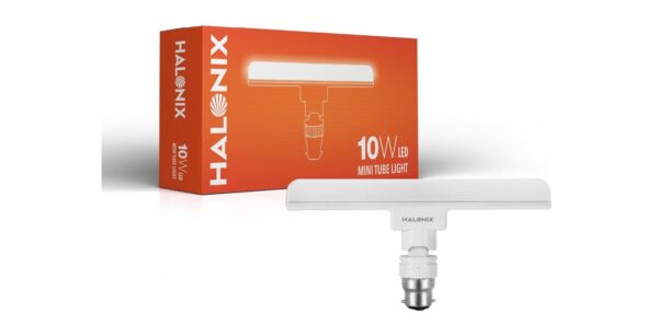 Halonix 10W T-Bulb LED Light (Cool White) - B22d Base, 6500K, Wide Spread, Flexible Swivel (Pack of 1)