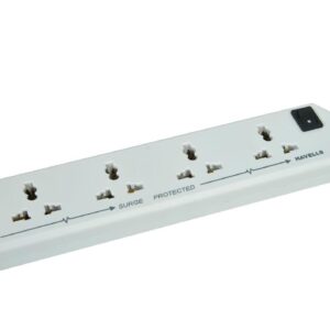 Havells 10V Heavy Duty 6A Four-Way 2400W Extension Board and Wire (White) - 1.5 Metre / Durable & Ergonomic Design / LED Power Indicator / Surge Protection