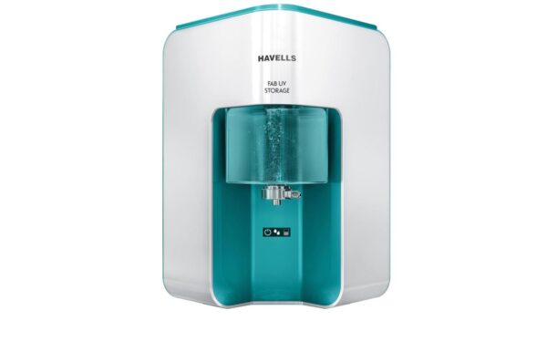 Havells Fab UV Storage Water Purifier (White & Green) / UV+UF / Copper+Zinc / 5 Stage Purification / 7L Tank / Suitable for TDS