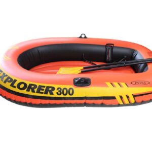 Intex Vinyl 300 Inflatable Boat (83" x 46" x 16") / Blow Up Raft 5832np / Multicolour / Set-3 / Durable Outdoor Water Fun