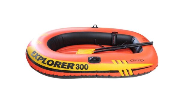 Intex Vinyl 300 Inflatable Boat (83" x 46" x 16") / Blow Up Raft 5832np / Multicolour / Set-3 / Durable Outdoor Water Fun