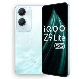 iQOO Z9 Lite 5G (Aqua Flow, 4GB RAM, 128GB Storage) | MediaTek Dimensity 6300 | 50MP Sony AI Camera | 5000mAh Battery | IP64 Rated | 5G Dual SIM | Charger Included