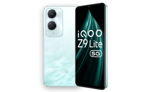 iQOO Z9 Lite 5G (Aqua Flow, 4GB RAM, 128GB Storage) | MediaTek Dimensity 6300 | 50MP Sony AI Camera | 5000mAh Battery | IP64 Rated | 5G Dual SIM | Charger Included