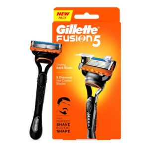 Gillette Fusion Manual Razor for Men (5-Blade Technology / Precision Trimmer / Flexible Comfort Guard / Ergonomic Handle)