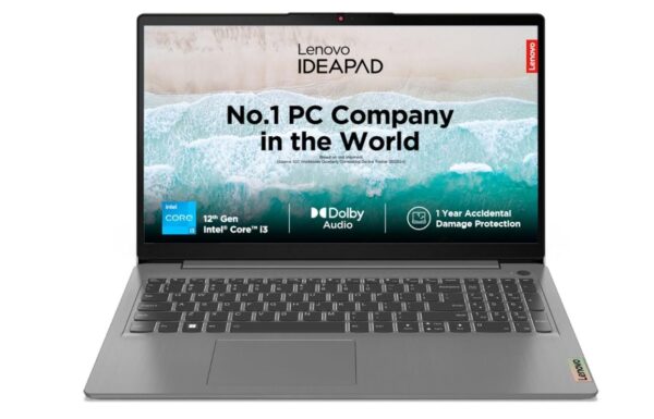 Lenovo IdeaPad Slim 3 Laptop (15.6" FHD) - Intel Core i3 12th Gen / 8GB RAM / 512GB SSD / Windows 11 / Office 2024 / Arctic Grey / 1.63Kg / 1Yr ADP