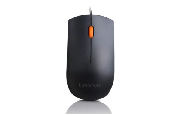 Lenovo 300 Wired USB Mouse: High Resolution 1600 DPI Optical Sensor / 3-Button Design / Ambidextrous / Ergonomic / Comfortable All-Day Grip / Plug & Play (GX30M39704)