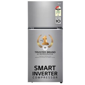 LG 380 L 3 Star Frost-Free Smart Inverter Double Door Refrigerator (GL-S412SPZX, Shiny Steel, Convertible with Express Freeze)