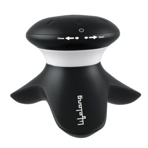 Lifelong Head & Body Mini Massager - Portable Stress Relief Device / Rechargeable Vibration Machine for Body Pain / Compact Relaxation Tool for Men & Women (LLM774, Black)