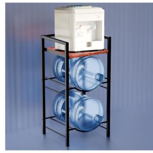 Lifelong 3-Tier Water Can Dispenser Stand | Wooden Shelf Water Bottle Holder (75kg Capacity) | Heavy-Duty Rack for 20L Bottles | Space-Saving & Anti-Skid Design (Home/Kitchen/Office/Gym)